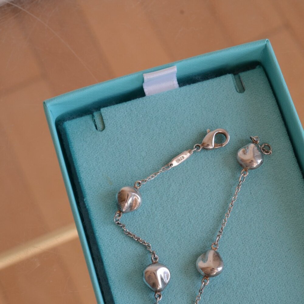 925 Sterling Silver 5 Bean Bracelet - Picture 8 of 8